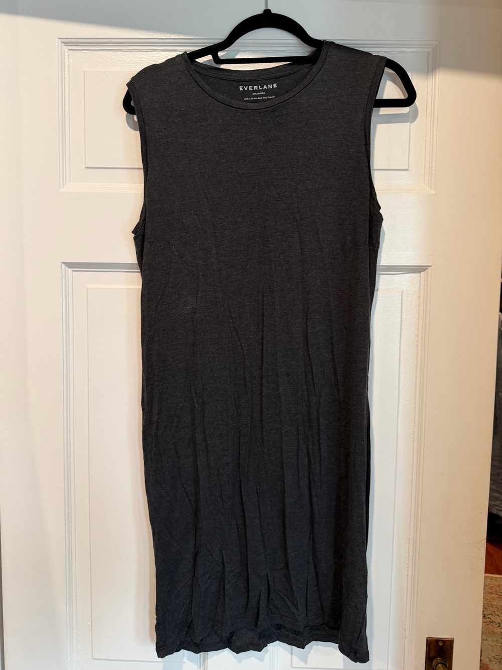 Everlane Charcoal Sleeveless Tank Dress - Dark Gray